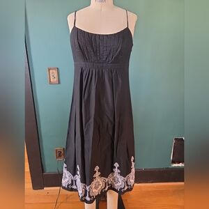 LOFT Black Midi Dress Y2K